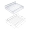 Azar Displays Adjustable Tall Divider Bin Cosmetic Tray w Pushers - Customize Slot Size to Product, Clear, 2-Pack 225830-TALL-CLR-2PK - alternate 7